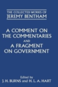 Cover Comment on the Commentaries and A Fragment on Government