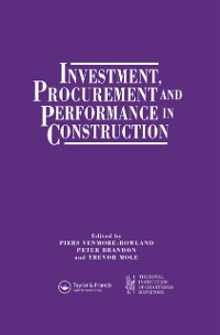 Cover Investment, Procurement and Performance in Construction