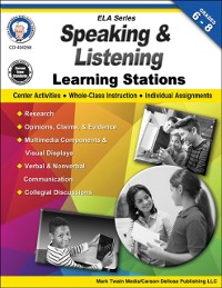 Cover Speaking and Listening Learning Stations, Grades 6 - 8