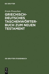 Cover Griechisch-deutsches Taschenwörterbuch zum Neuen Testament