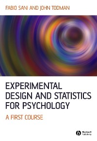 Cover Experimental Design and Statistics for Psychology