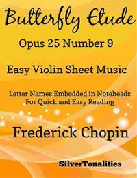 Cover Butterfly Etude Opus 25 Number 9 Easy Violin Sheet Music