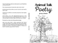 Cover Animal Talk Poetry