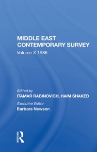 Cover Middle East Contemporary Survey, Volume X, 1986