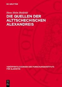 Cover Die Quellen der Alttschechischen Alexandreis