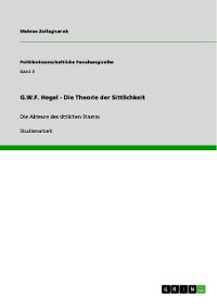 Cover G.W.F. Hegel - Die Theorie der Sittlichkeit