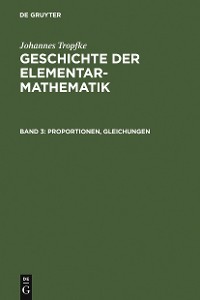 Cover Proportionen, Gleichungen