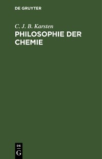 Cover Philosophie der Chemie