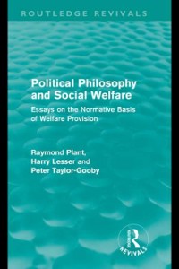 Cover Political Philosophy and Social Welfare (Routledge Revivals)