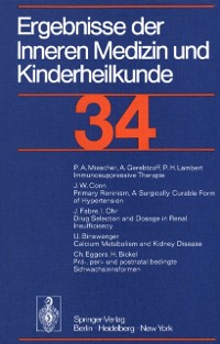 Cover Ergebnisse der Inneren Medizin und Kinderheilkunde