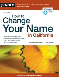 Cover How to Change Your Name in California