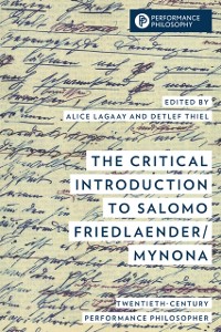 Cover Critical Introduction to Salomo Friedlaender/Mynona