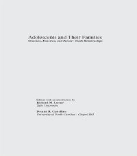 Cover Adolescents and Their Families