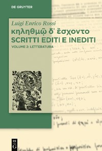 Cover κηληθμῷ δ᾽ ἔσχοντο Scritti editi e inediti