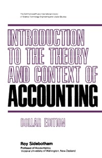 Cover Introduction to the Theory and Context of Accounting