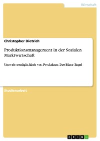 Cover Produktionsmanagement in der Sozialen Marktwirtschaft