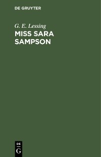 Cover Miss Sara Sampson
