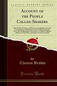 Cover Account of the People Called Shakers