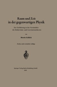 Cover Raum und Zeit in der gegenwärtigen Physik