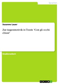 Cover Zur Augenmotivik in Tozzis "Con gli occhi chiusi"