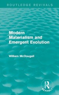 Cover Modern Materialism and Emergent Evolution