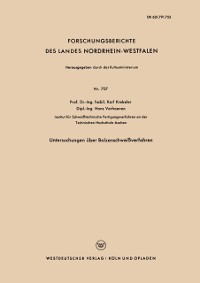 Cover Untersuchungen über Bolzenschweißverfahren