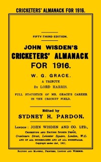 Cover Wisden Cricketers'' Almanack 1916