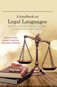 Cover handbook on Legal Languages and the quest for linguistic equality in South Africa and beyond