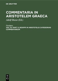 Cover Dexippi in Aristotelis categorias commentarium