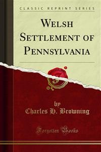 Cover Welsh Settlement of Pennsylvania