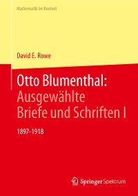 Cover Otto Blumenthal: Ausgewählte Briefe und Schriften I