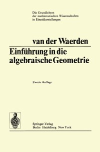 Cover Einführung In Die Algebraische Geometrie