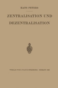 Cover Zentralisation und Dezentralisation