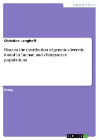 Cover Discuss the distribution of genetic diversity found in  human and chimpanzee populations