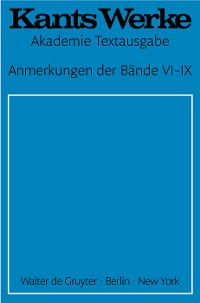 Cover Anmerkungen der Bände VI–IX