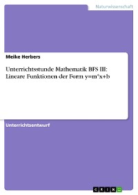 Cover Unterrichtsstunde Mathematik BFS III: Lineare Funktionen der Form y=m*x+b