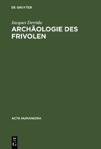 Cover Archäologie des Frivolen