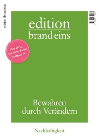 Cover edition brand eins: Nachhaltigkeit