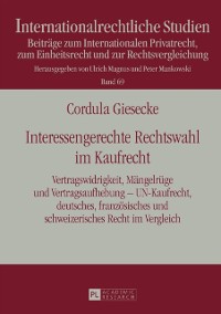 Cover Interessengerechte Rechtswahl im Kaufrecht