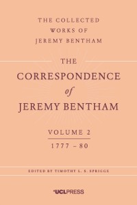 Cover Correspondence of Jeremy Bentham, Volume 2