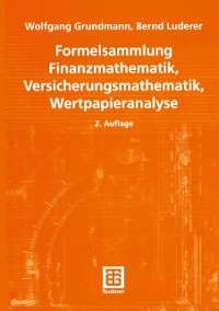 Cover Formelsammlung Finanzmathematik, Versicherungsmathematik, Wertpapieranalyse