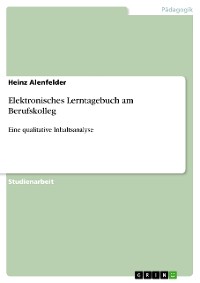 Cover Elektronisches Lerntagebuch am Berufskolleg