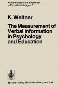 Cover Measurement of Verbal Information in Psychology and Education