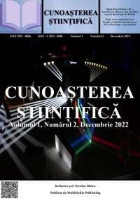 Cover Cunoasterea Stiintifica, Volumul 1, Numarul 2, Decembrie 2022