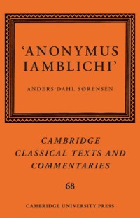 Cover 'Anonymus Iamblichi'