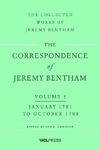 Cover The Correspondence of Jeremy Bentham, Volume 3