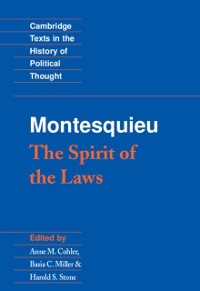 Cover Montesquieu: The Spirit of the Laws