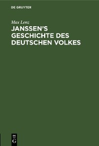 Cover Janssen’s Geschichte des deutschen Volkes