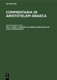 Cover Themistii in libros Aristotelis de caelo paraphrasis