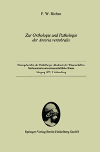 Cover Zur Orthologie und Pathologie der Arteria vertebralis